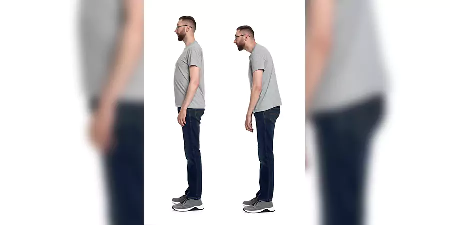 Review footwear, posture, and daily tasks